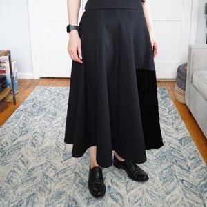 Yohji Yamamoto Wool & Velvet full skirt